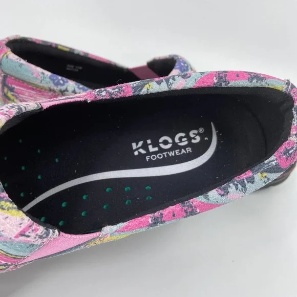 KLOGS Naples Comfort Clog Work Mule Leather Miami Vice Pink Women's Size 11 - Picture 8 of 12